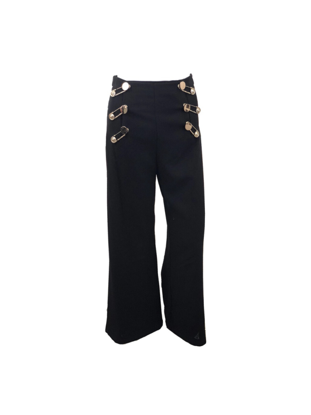 lalou pants women wide legs gold details M